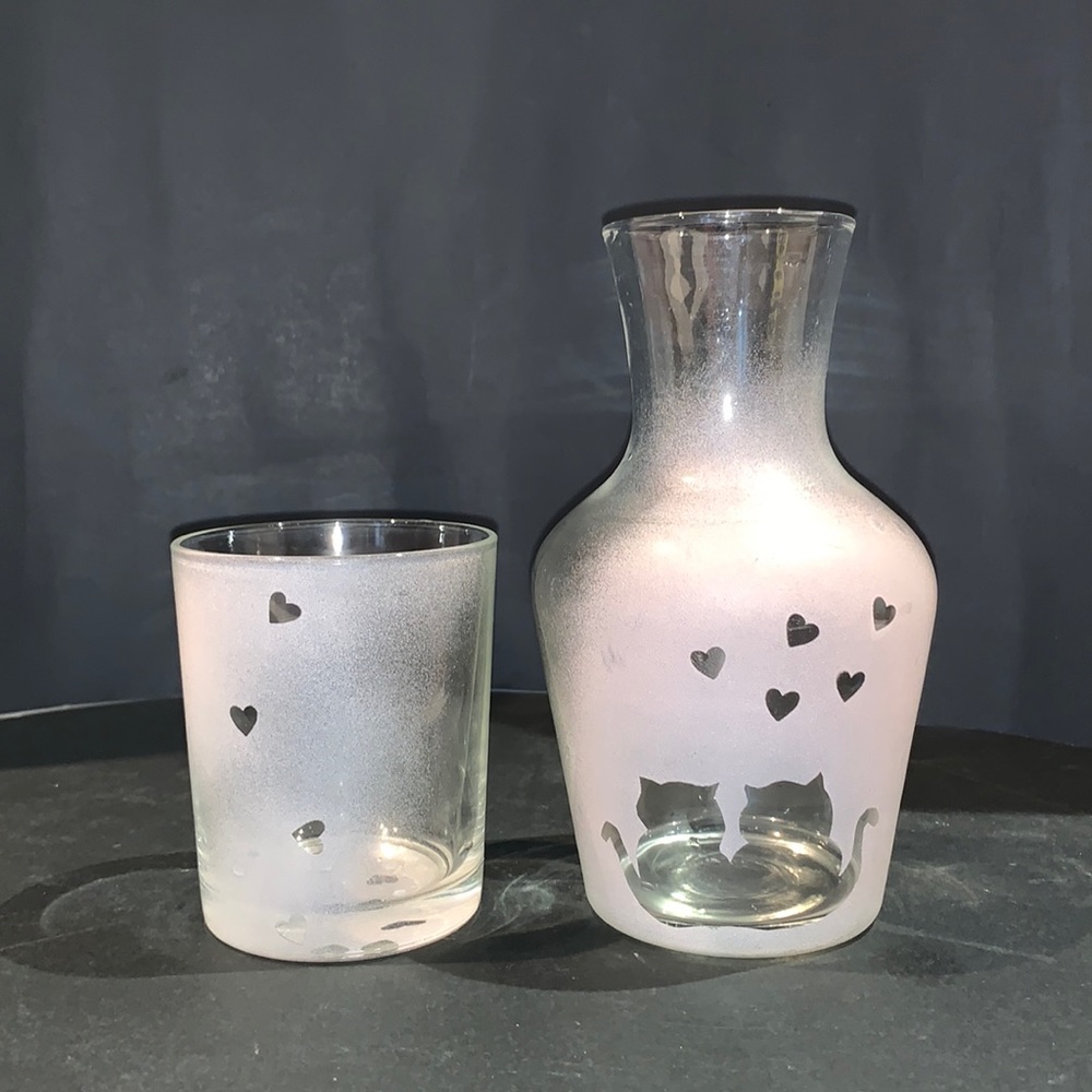 Tumble Up Bedside Water Carafe Cup Set, 2 pieces